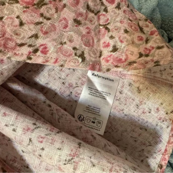 Reformation Daria Linen Dress Rosin - Picture 7 of 8